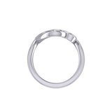 Double Heart Silver Puzzle Ring By Peter Stone Jewelry TRI2464 - Jewelry