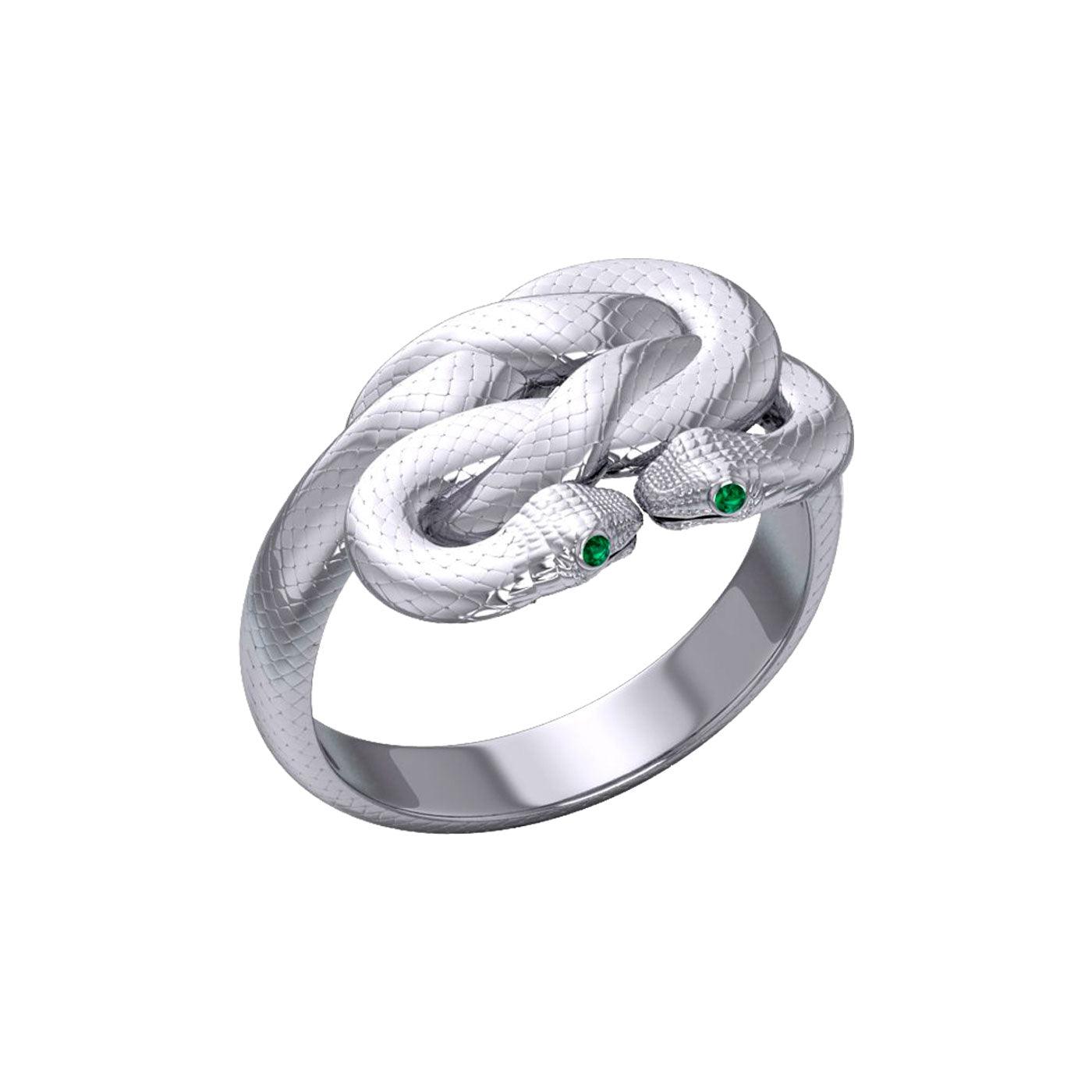 Sterling silver Tight in the knot snaking ring Oberon & Rhiannon Zell wedding Men rings Designed by Oberon Zell TRI2469 - Jewelry