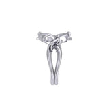 Enigma Fusion Sterling Silver Double-Hammer Headed Shark Puzzle Ring by Peter Stone TRI2470 - Jewelry
