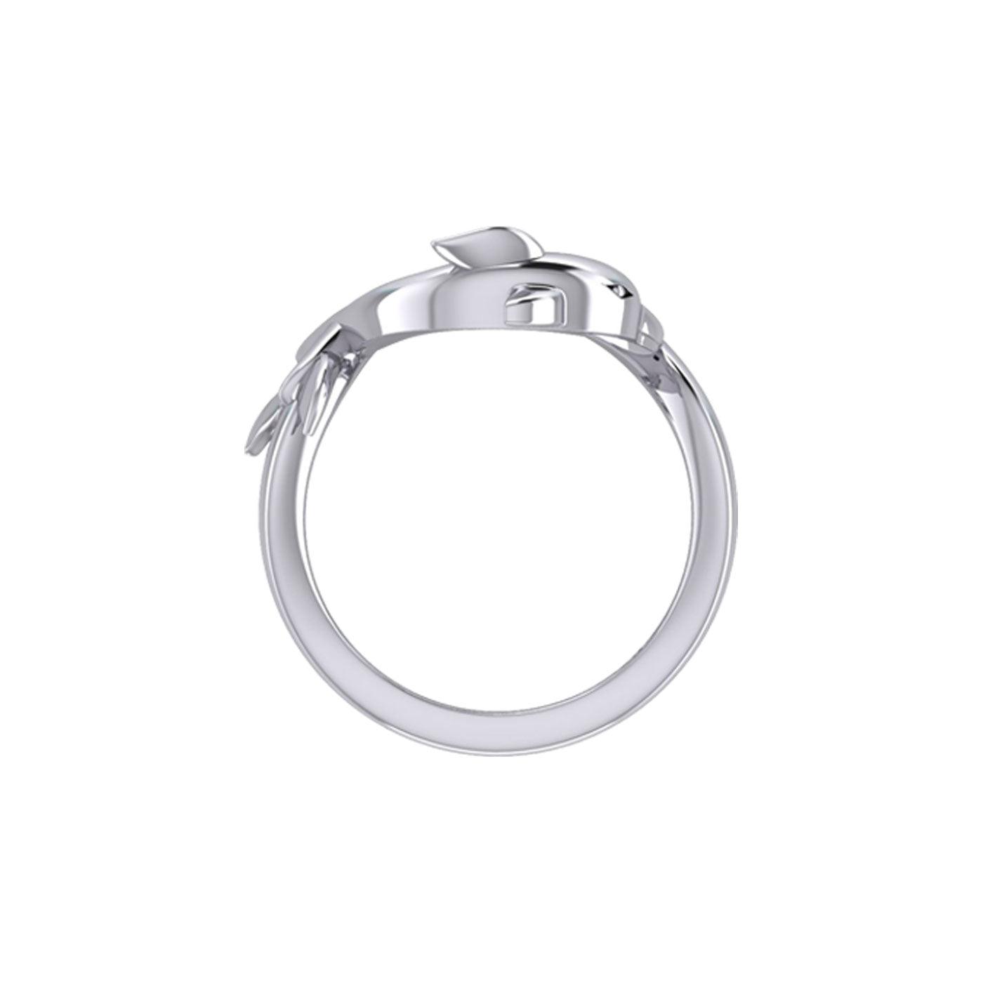 Oceanic Bonds Sterling Silver Friendly Dolphins Puzzle Ring by Peter Stone TRI2472 - Jewelry