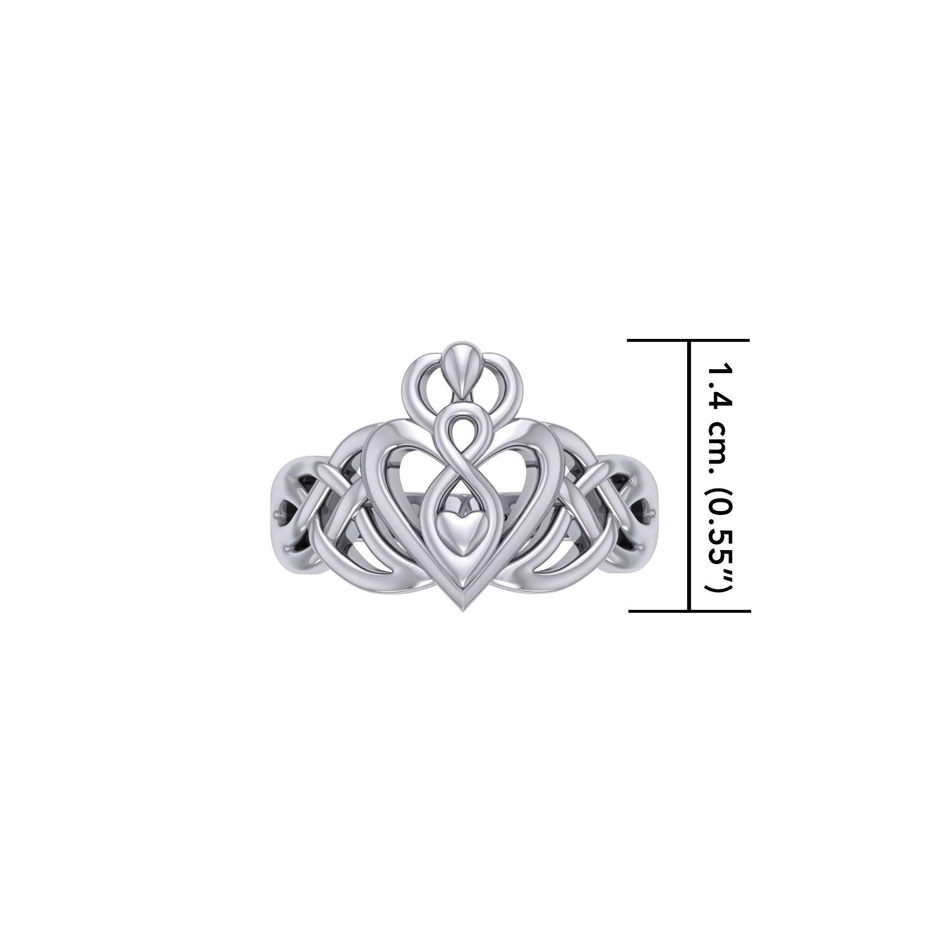 Eternal Love Goddess Sterling Silver Ring: Exquisite Jewelry by Peter Stone TRI2473 - Jewelry