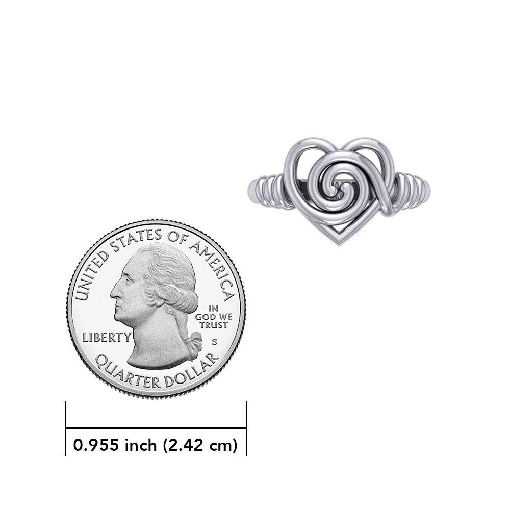 Spiral of growth, evolution, and progression. Its continuous, winding form suggests ongoing development and expansion sterling silver Ring by Peter Stone Jewelry TRI2481 - Jewelry