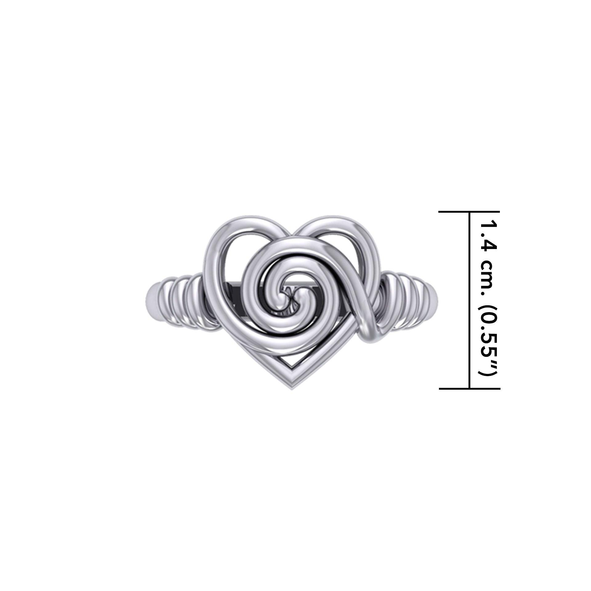 Spiral of growth, evolution, and progression. Its continuous, winding form suggests ongoing development and expansion sterling silver Ring by Peter Stone Jewelry TRI2481 - Jewelry