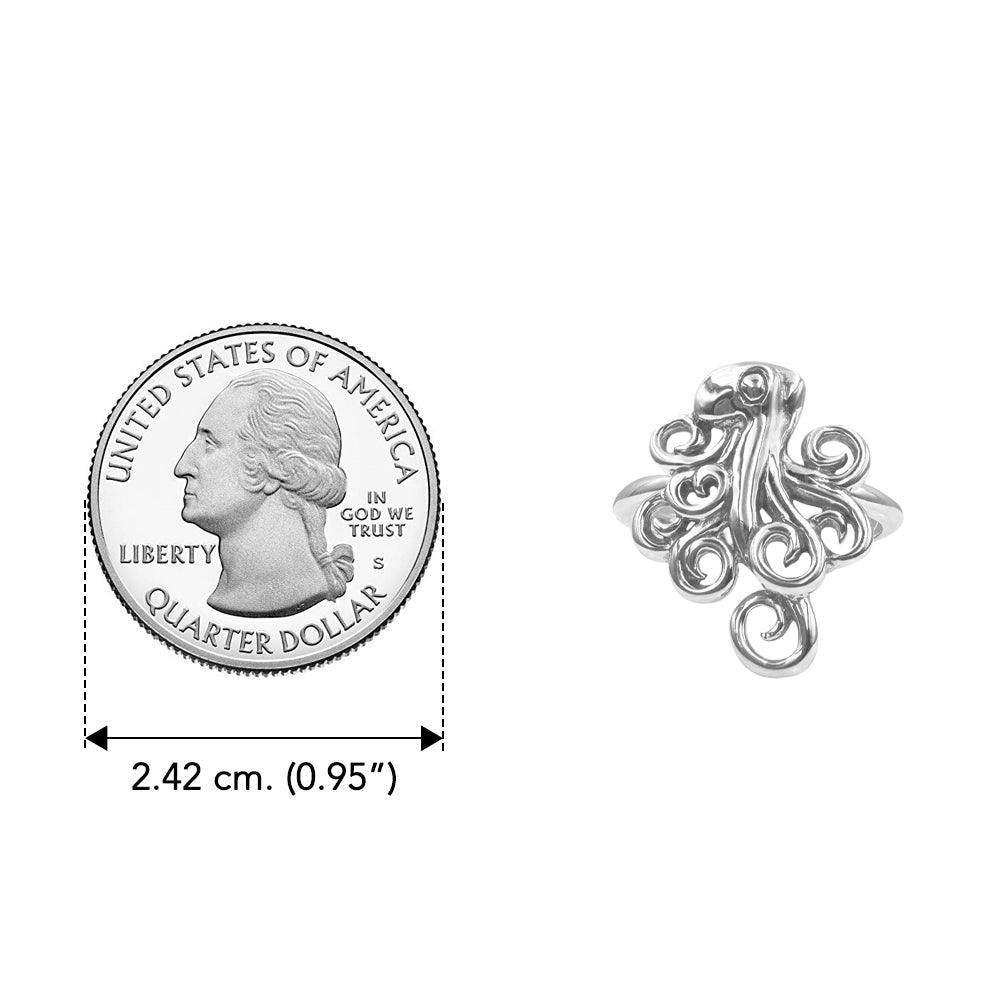 Octopus Sterling Silver Ring - Jewelry