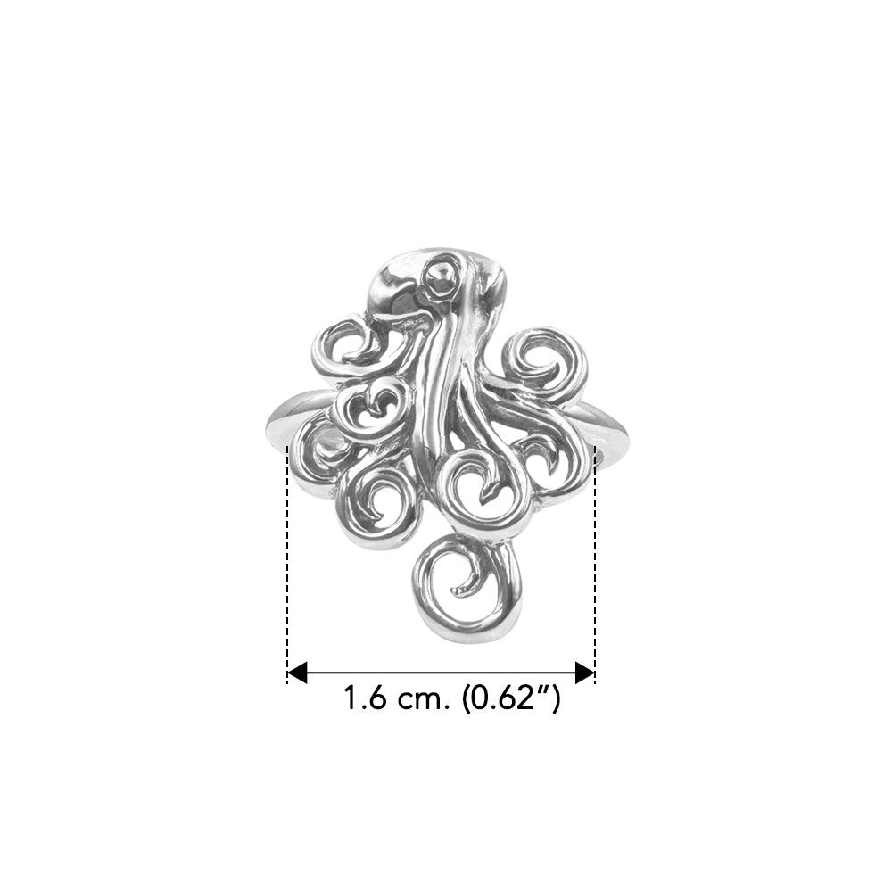 Octopus Sterling Silver Ring - Jewelry