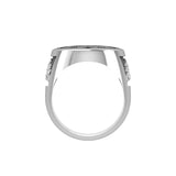 Successful Business Solomon Seal Silver Signet Men Ring with Triquetra TRI2499 - Jewelry