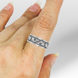 Whale Shark Enamel Sterling Silver Band Ring TRI2535
