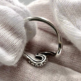 Wave with Octopus Tentacles Sterling Silver Ring TRI2575
