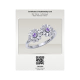 Daisy Sterling Silver Ring with Gemstones TRI2589