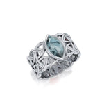Borre Sterling Silver Ring with Marquise Gemstone by Courtney Davis