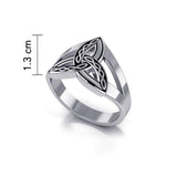 Braided Celtic Triquetra Sterling Silve Ring TRI657