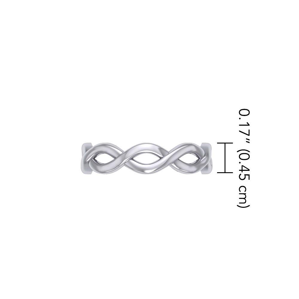 Modern Celtic Infinity Sterling Silver Ring TRI898 - Jewelry