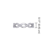 Modern Celtic Infinity Sterling Silver Ring TRI898 - Jewelry