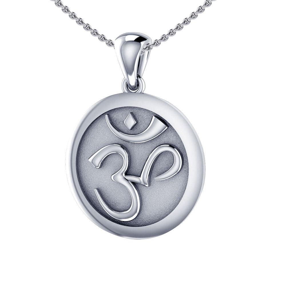 Om Silver Pendant with Chain Set TSE685 - Jewelry