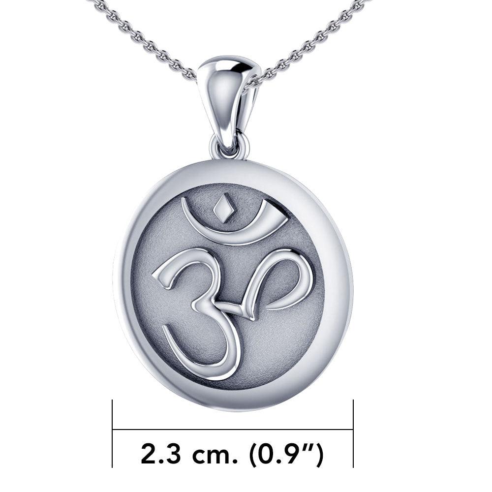 Om Silver Pendant with Chain Set TSE685 - Jewelry