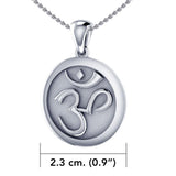 Om Silver Pendant with Chain Set TSE685 - Jewelry