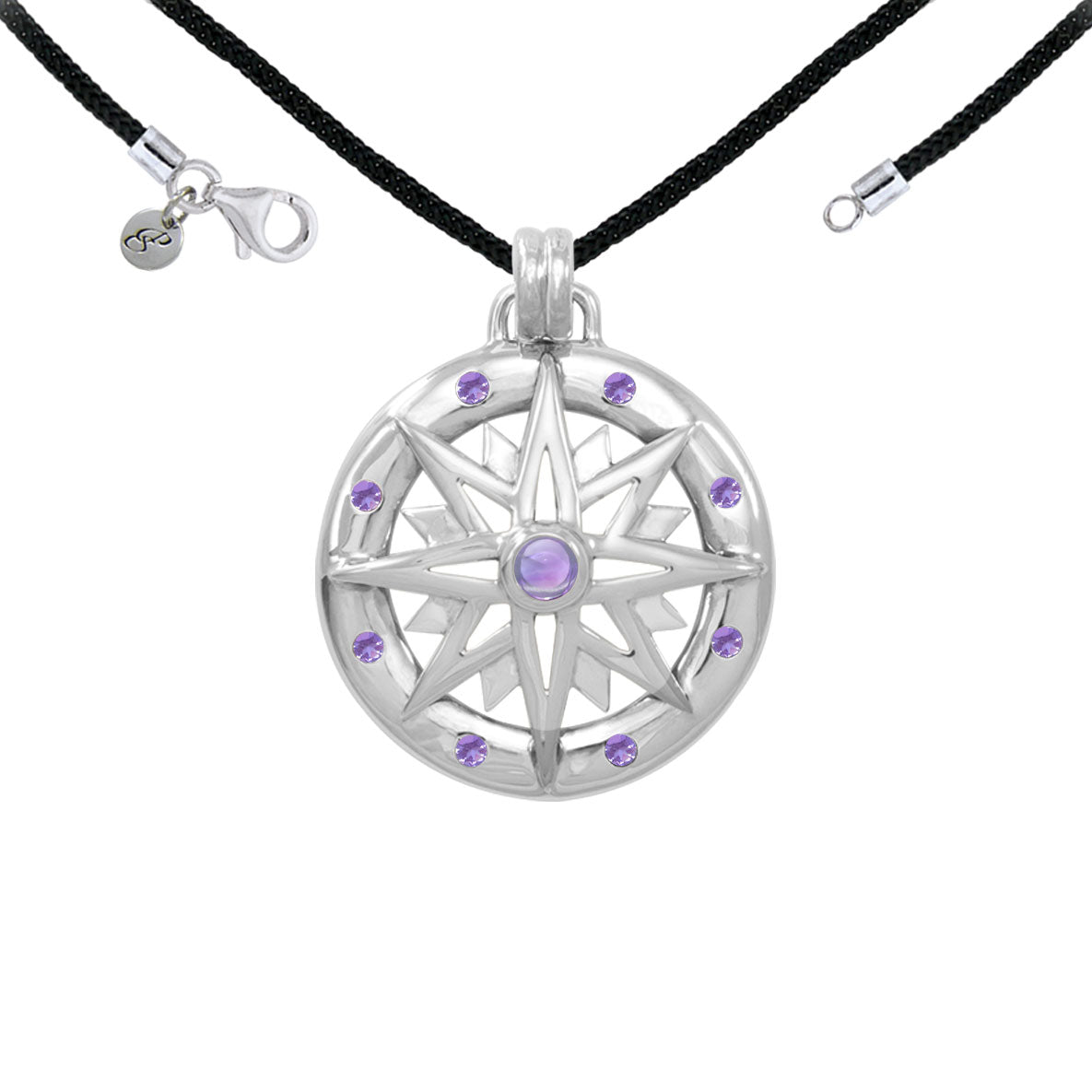 Compass Rose Sterling Silver & Gemstone Necklace Set TSE688