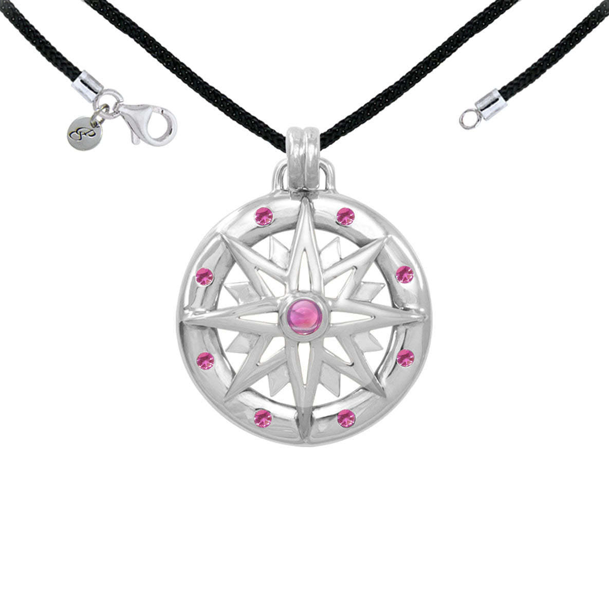 Compass Rose Sterling Silver & Gemstone Necklace Set TSE688