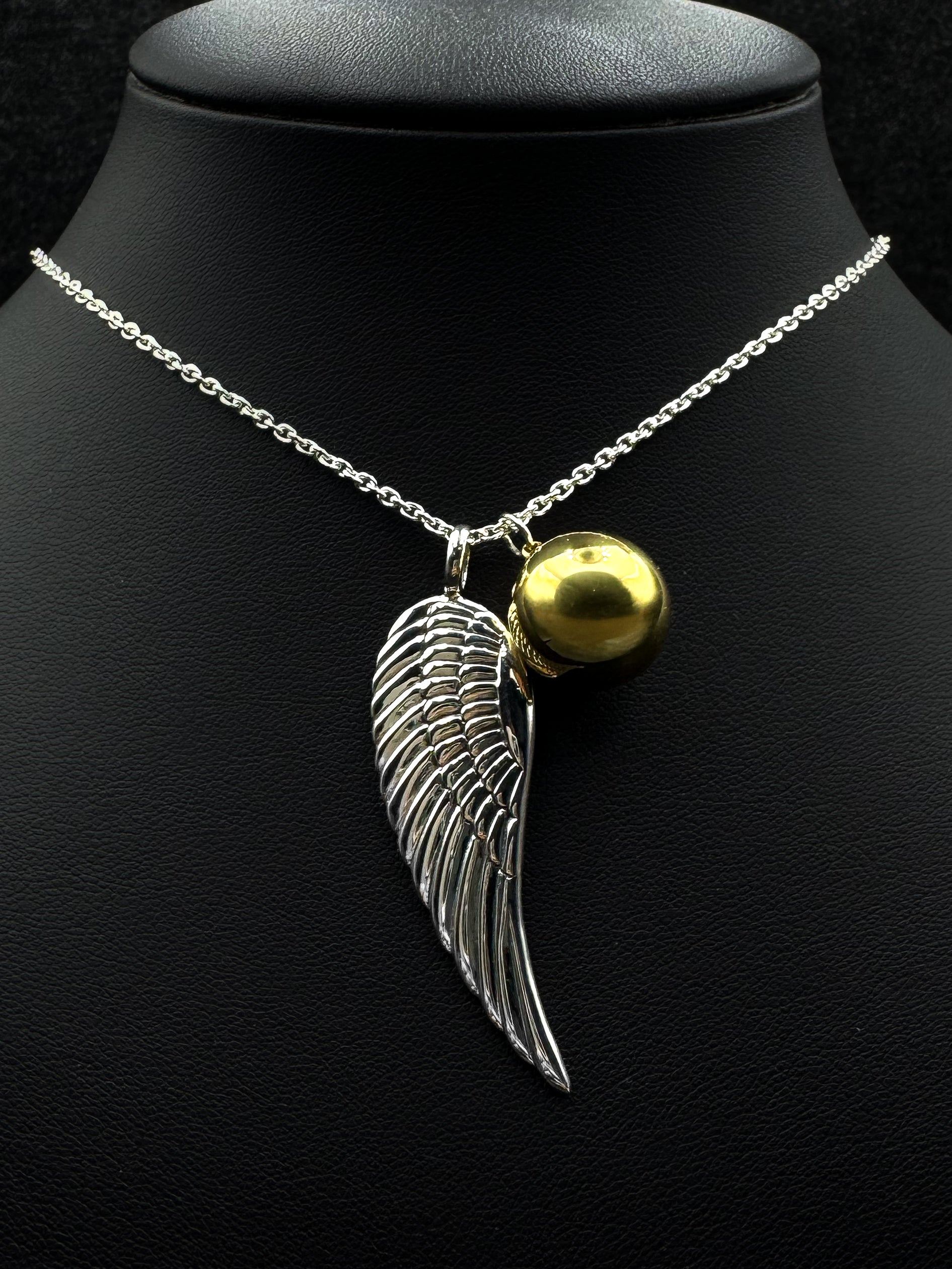Angels Wing Chime Ball Sterling Silver Necklace TSE711P