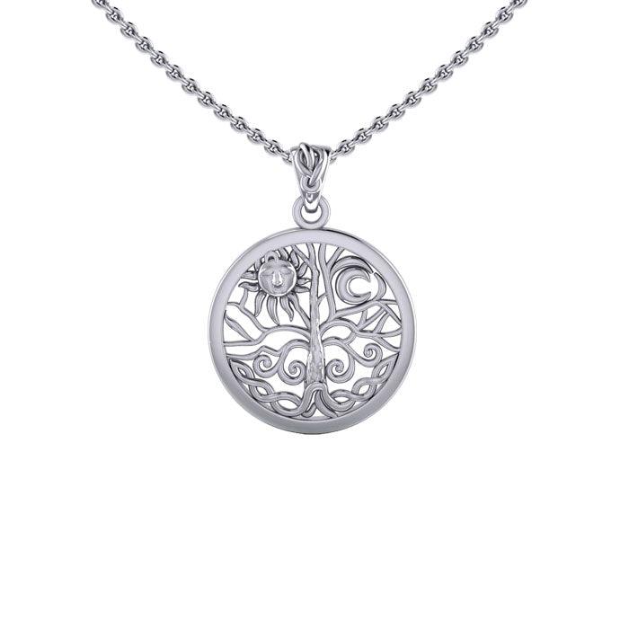 Tree of Life Silver Pendant with Chain Set TSE723 - Jewelry