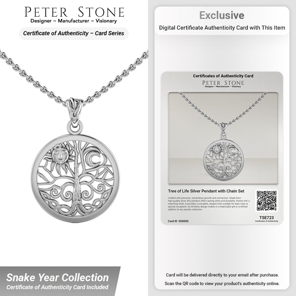Tree of Life Silver Pendant with Chain Set TSE723