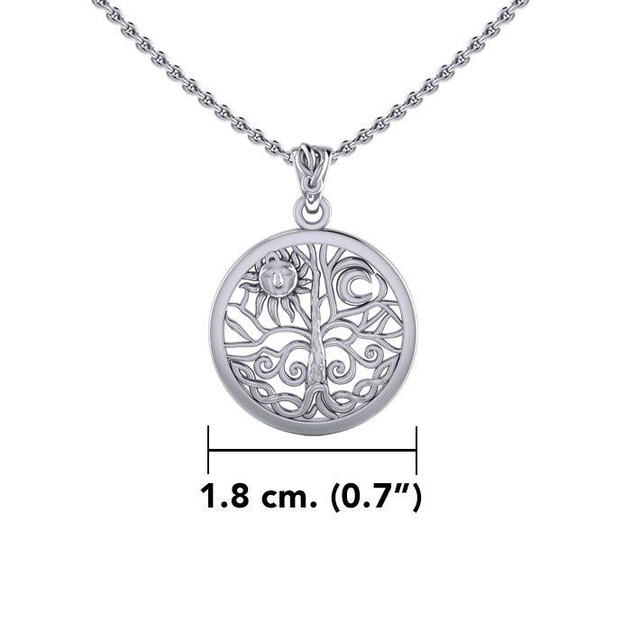 Tree of Life Silver Pendant with Chain Set TSE723 - Jewelry