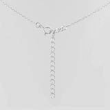 Hollow Om Meditation Silver Pendant With Chain Set TSE746 - Jewelry