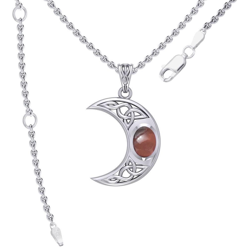 Blue Moon Silver Pendant with Gemstone TPD4056 - Jewelry