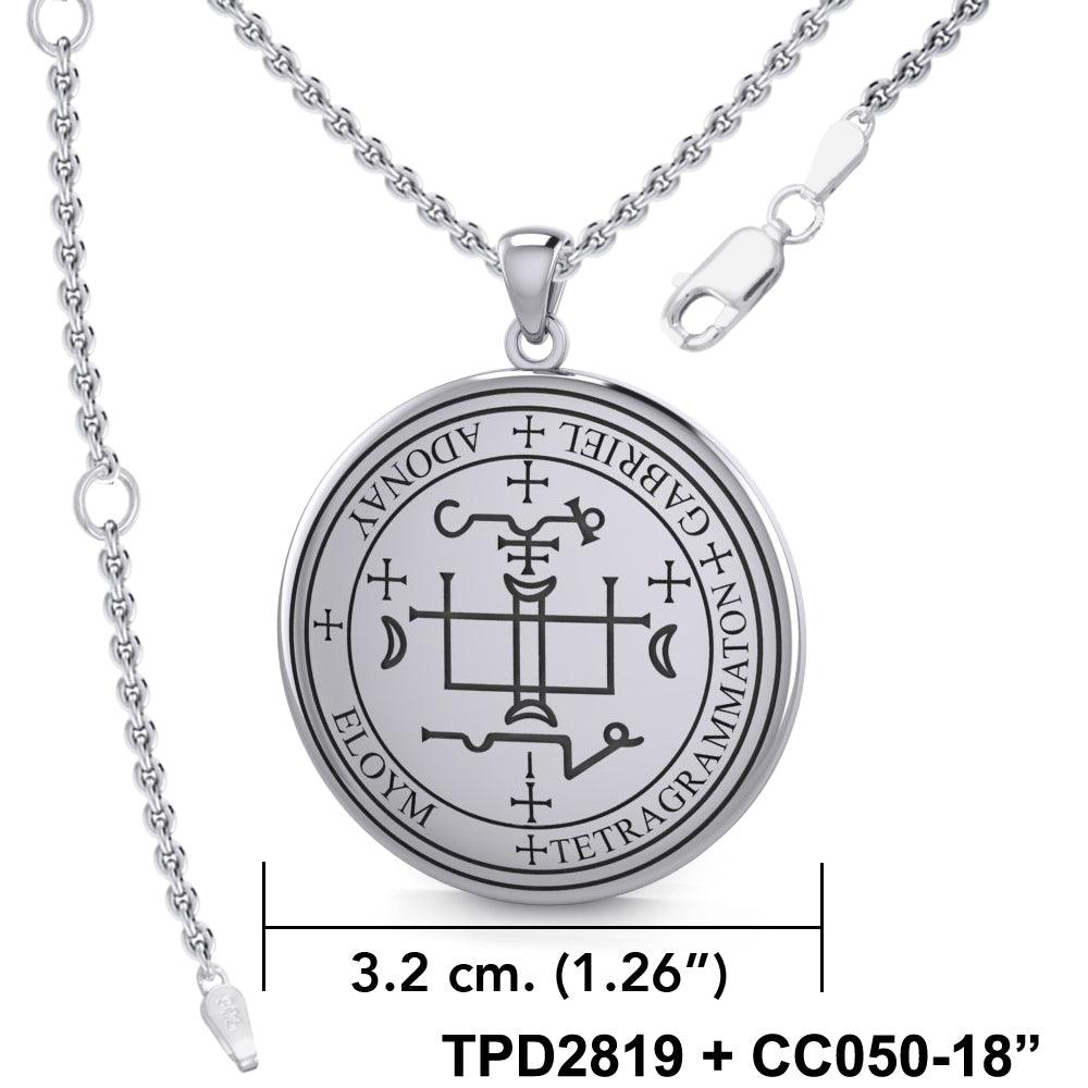 Sigil of the Archangel Gabriel Sterling Silver Pendant TPD2819 - Jewelry