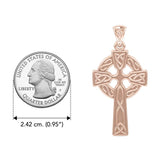 Celtic Knotwork Cross Rose Gold Pendant UTP037 - Jewelry