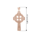 Celtic Knotwork Cross Rose Gold Pendant UTP037 - Jewelry