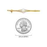 Equestrian Elegance Bar with Pearl Sterling Silver Brooch TBC077