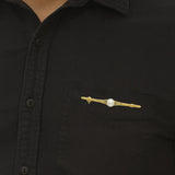 Equestrian Elegance Bar with Pearl Sterling Silver Brooch TBC077