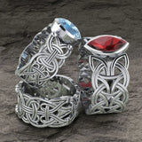 Borre Sterling Silver Ring with Marquise Gemstone by Courtney Davis