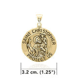 Saint Christopher Gold Vermeil Plate on Silver Pendant VPD4563 - Jewelry