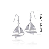 Sail Far with the Majestic Schooner Silver Pendant Chain and Earrings Box Set SET071 - Jewelry