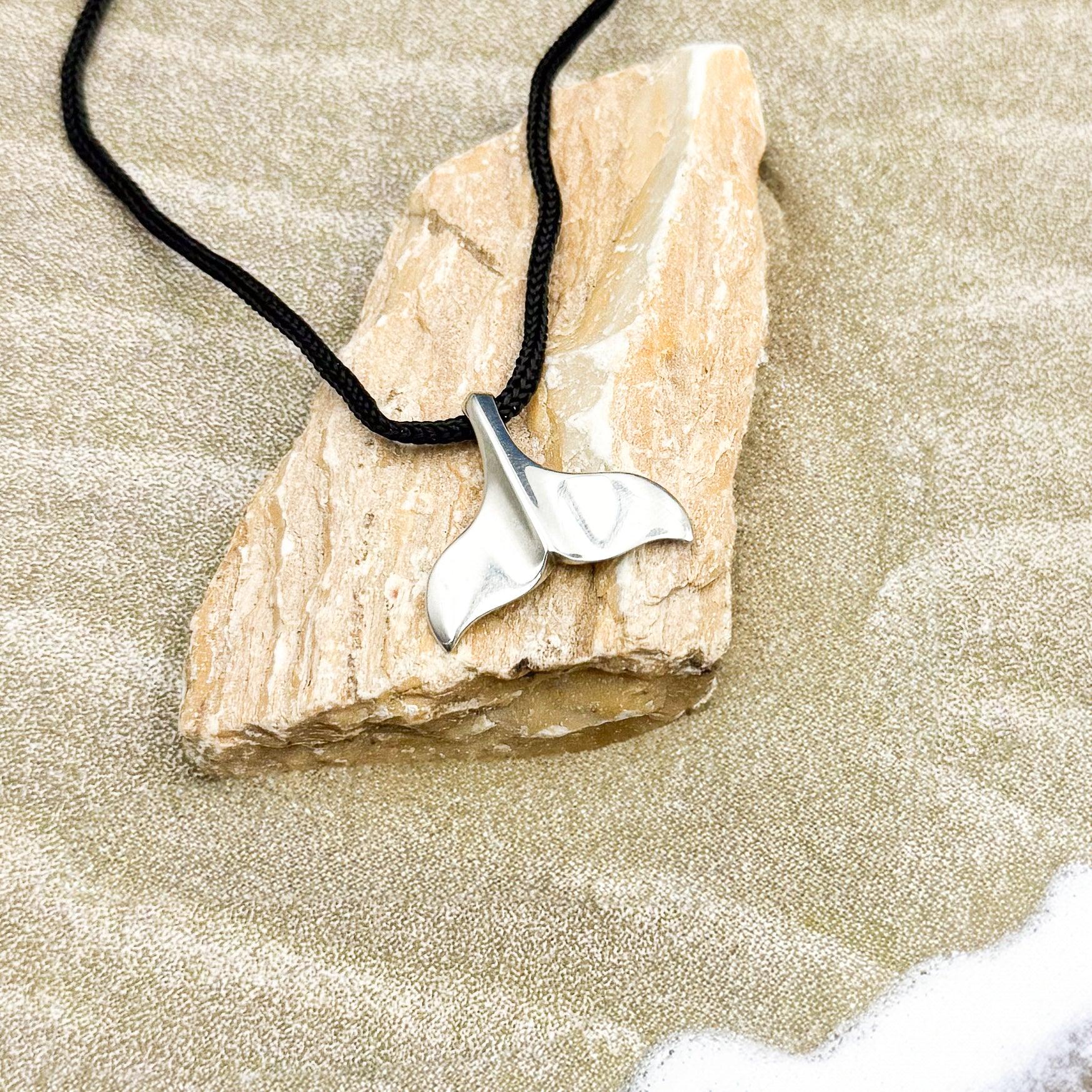 Whale Tail Sterling Silver Pendant WP034 - Jewelry