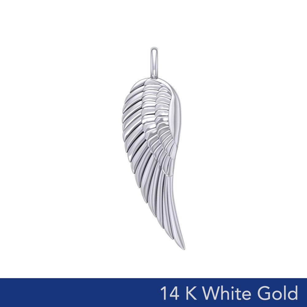 Angel Wing 14K White Gold Pendant WPD2932 - Jewelry