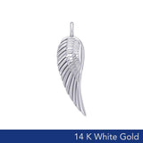 Angel Wing 14K White Gold Pendant WPD2932 - Jewelry