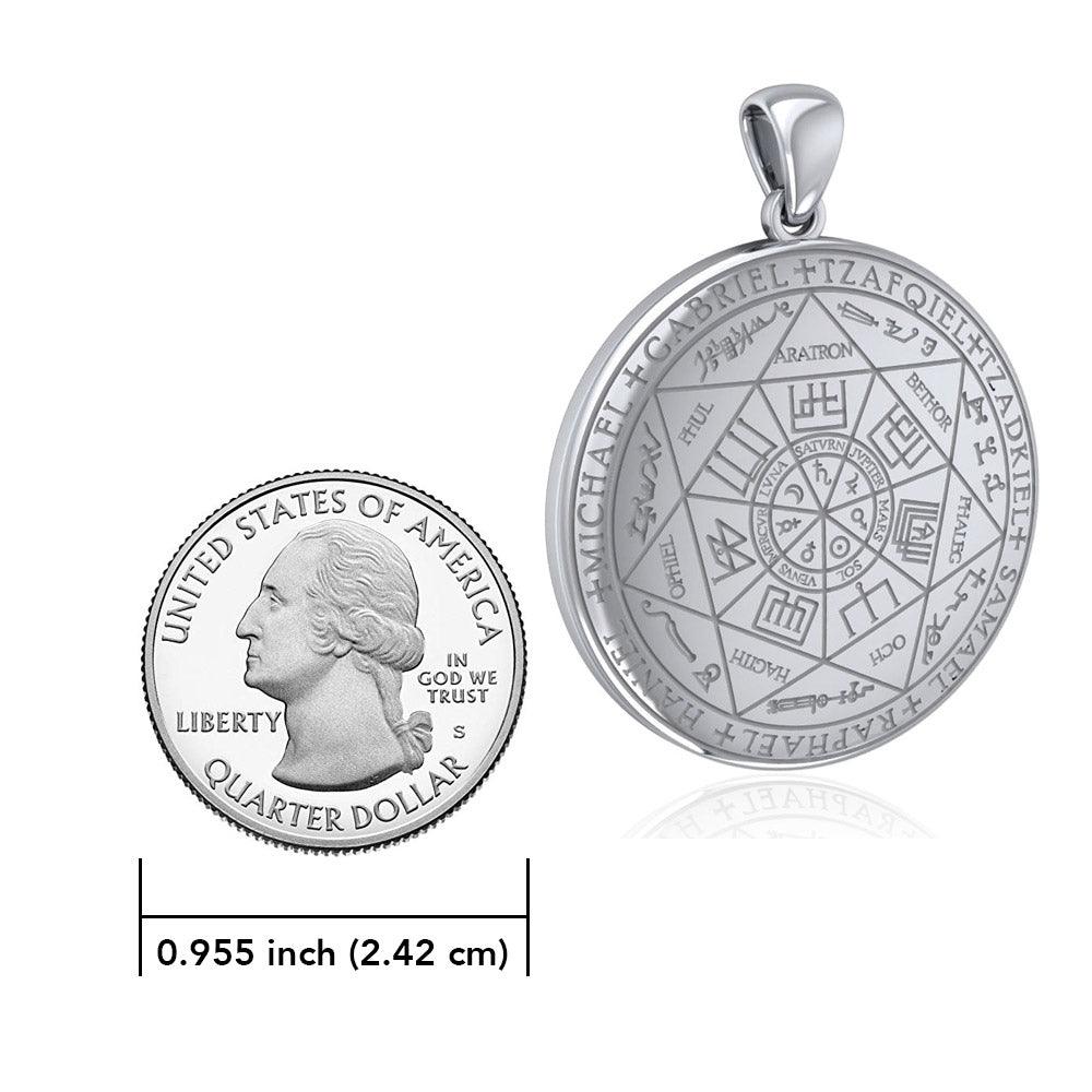 Experience Divine Guidance: The Seven Archangels Solid White Gold Pendant - WPD5154 | Embrace Heavenly Protection and Spiritual Connection - Jewelry