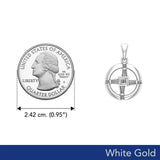 Saint Brigids Cross Solid White Gold Pendant WPD5882 - Jewelry