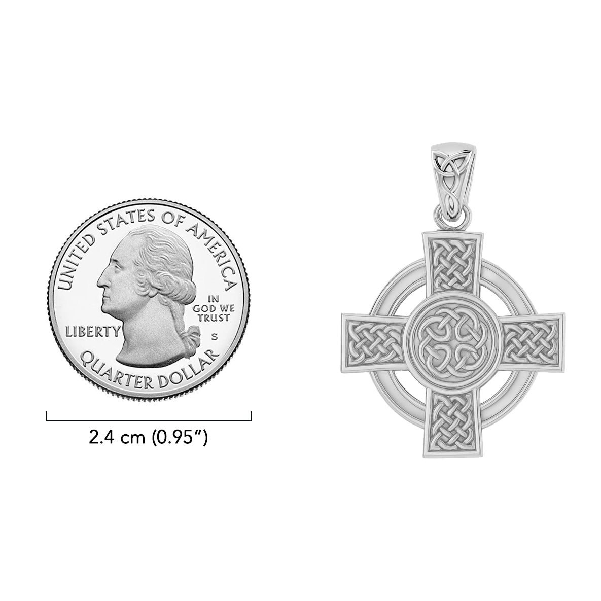 Celtic Cross Solid Gold Pendant GPD6018