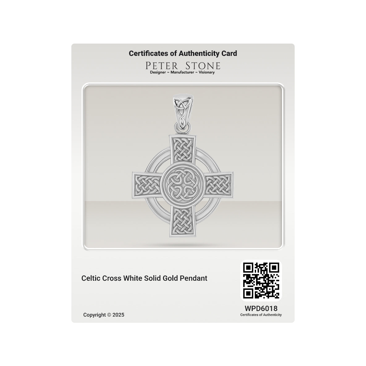 Celtic Cross Solid Gold Pendant GPD6018