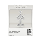 Celtic Tree of Life Irish Cross 14 Karat Solid Gold Pendant GPD6123