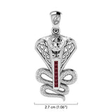 Celtic Spirit Snake with Gemstones Solid Gold Pendant GPD6411