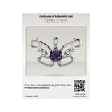 Peter Stone Identity Butterfly Solid Gold Pendant with Gemstone GPD6428