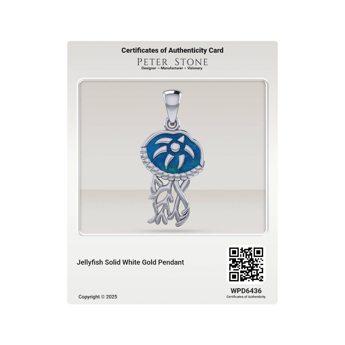 Jellyfish Solid Gold Pendant GPD6436