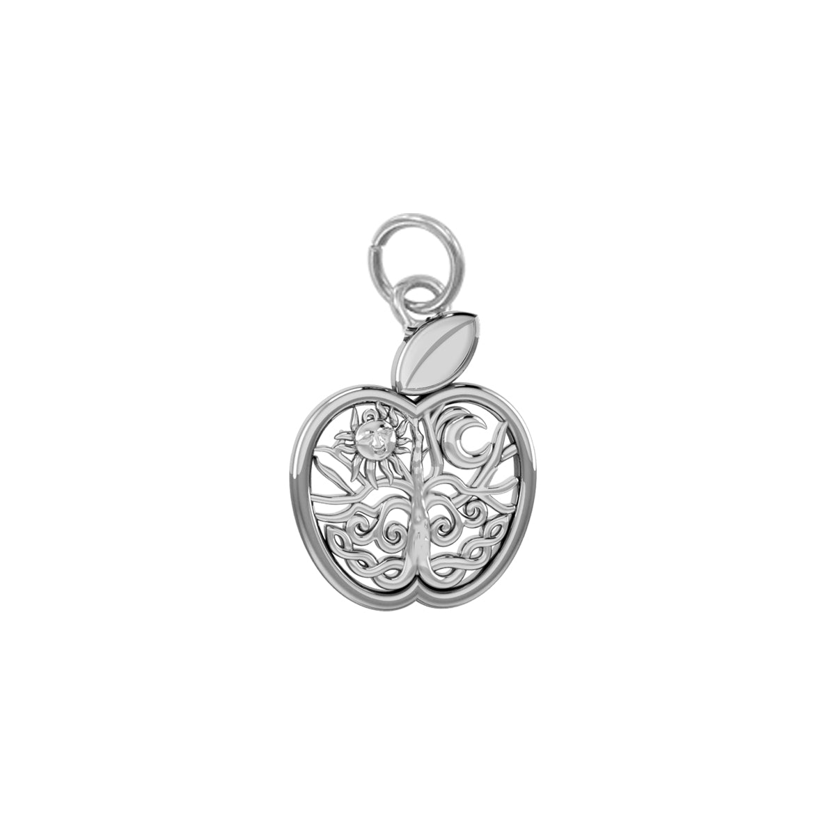 Celtic Spiritual Fruit Apple with Tree of Life Solid Gold Charm GPD6445