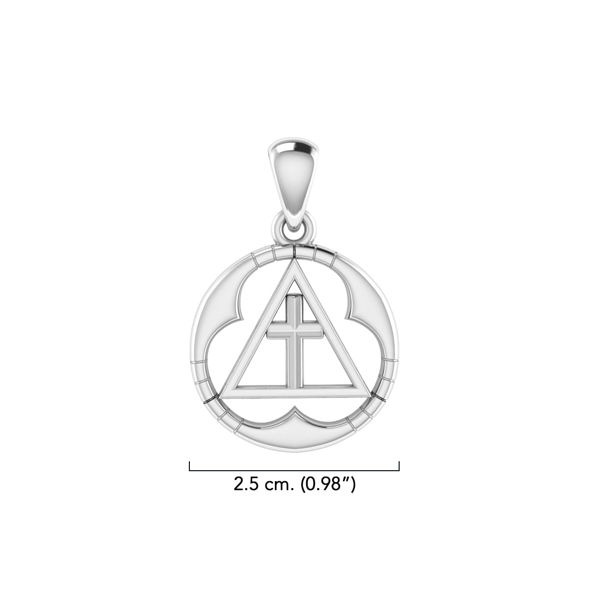 Spiritual Large AA Symbol Solid Gold Pendant GPD6451