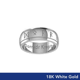 Steve Miller Runic Solid White Gold Spinner Ring WRI2194 - Jewelry